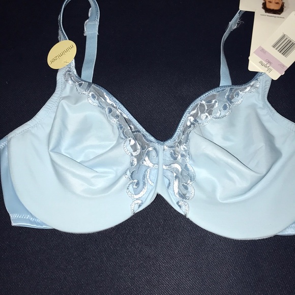 Lilyette Intimates & Sleepwear Nwt Lilyette 427 Embroidered Minimizer Bra Skyblue Poshmark